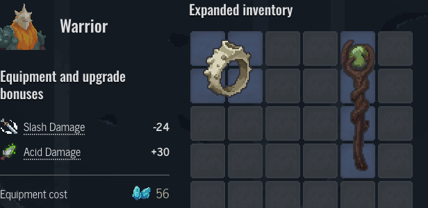 Acid Staff separated from Thorn Stone Ring with no aura contribution